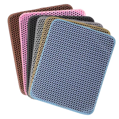 Revolutionary Double Layer Cat Litter Mat - Waterproof, Non-Slip, and Washable for Ultimate Cleanliness